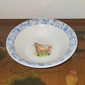 Tabletops Unlimited Sheep Country Barn Serving Bowl